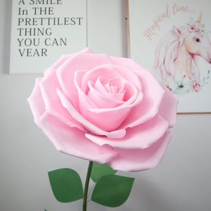 Fleurs décoratives couronnes routes de tête de mousse de mousse de rose de rose de mariage fête de mariage d'automne décorations géantes artificielles flores de la thérape accessoires 230812