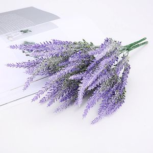 Couronnes de fleurs décoratives, décoration romantique de Provence, fleur de lavande, Grain artificiel, Simulation de plantes aquatiques décoratives