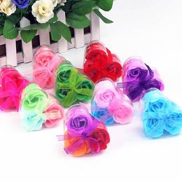 Decoratieve bloemen Kransen Rose Soap Bloem Hartvormige Geschenkdoos Valentijnsdag Giveaway Romantische Souvenir Wedding Party Favordecora