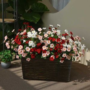 Fleurs décoratives Couronnes Roses bouquet de fleurs artificielles fausses fleurs maison doux salon ornements décoratifs accessoires de photographie mariage HKD230818