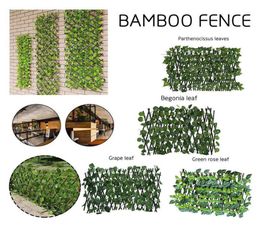 Couronnes de fleurs décoratives vendant une clôture en treillis extensible, clôture rétractable, plante de jardin artificielle, protégée contre les Uv, pour l'extérieur, Indoo9396218