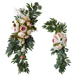 Decoratieve bloemen kransen zijden bruiloft boog bloemen boog bloemen arrangement voor decoratie kunstmatige bloem bruiloft boog achtergrond muur decor drop 230313