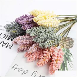 Fleurs décoratives couronnes Simation fait à la main épis de blé Bouquet Simationflower accessoires décoration fleur fini Prod Dhopk