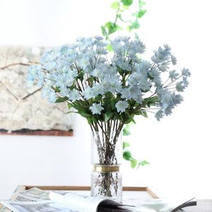 Couronnes de fleurs décoratives, Simulation de fleur de Lotus de neige, fausse couleur d'impression 3D haut de gamme, décoration de maison, plante de pissenlit