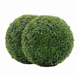 Decoratieve bloemen kransen simulatie groen laat gras bal kunstmatige bloemplant topiary tree boxwood home outdoor bruiloft feestdecoratie hkd230818