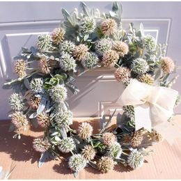 Decoratieve bloemen kransen simulatie uienkogel bloem krans hangende ornament bruiloft muur kerst decoratie feestje deur kloper ronde