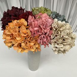 Decoratieve bloemen kransen enkele hortensia muur kunstmatige zijden bloemboeket bruiloft tuin woonkamer salontafel decoratie diy fak