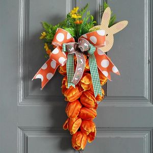 Decoratieve bloemen kransen tulp krans Pasen decoratie kunstmatige wortel voor voordeur lente zijde bloem partij fistival orname