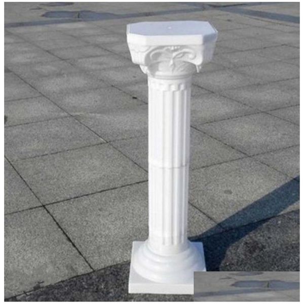 Couronnes de fleurs décoratives Style haut de gamme Colonnes romaines Piliers en plastique de couleur blanche Route citée Accessoires de mariage Décoration d'événement Suppl Ot0Ru