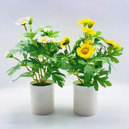 Couronnes de fleurs décoratives pièce maîtresse de Table en plastique résistant aux intempéries fleur artificielle en pot pour balcondécoratif