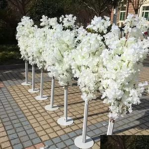 Couronnes de fleurs décoratives, décoration de mariage, 5 pieds de hauteur, 10 pièces/lot, arbre de fleurs de cerisier artificiel, colonne romaine, conduit de route pour Dhday