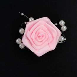 Decoratieve bloemen kransen bruiloft bruidegom boutonnieres kunstmatige knoopsgat voor mannen pinnen kralen boutonniere mariage prom ceremonie bloem x