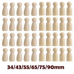 Guirnaldas de flores decorativas Venta al por mayor 50 piezas 75 mm 90 mm Artesanías de madera Niñas y niños 35 mm Diy Hecho a mano en blanco Decoración del hogar Peg Dolls Artesanía de madera para habitación de bebé 230625