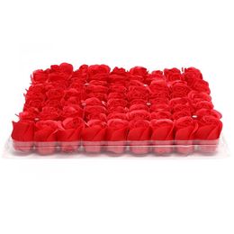 Fleurs décoratives couronnes en gros 81pcs / boîte Savon rose artificiel séché artificiel pour la fête des mères Valentin Gift de Noël dh3kw