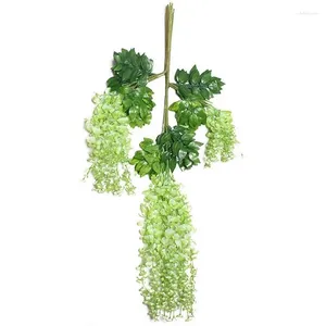 Fleurs décoratives XD-12pcs Wisteria Artificiel Flower Wreath Greening Decoration For Wedding / Outdoor Garden / DIY Party