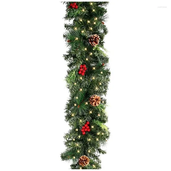 Flores decorativas y1uu navidad artificial hada decoración brillante decoración de árboles de Navidad para niños