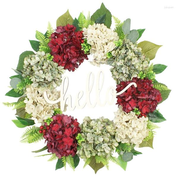 Fleurs décoratives Y5LE printemps hortensia guirlande artificielle suspendus ornement de mariage pour jardin cour porte d'entrée décoration cadeau fournitures