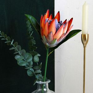 Decoratieve Bloemen YOMDID Kunstbloem Zijde Koning Protea DIY Arrangement Nep Keizer Wit Home Party Bruiloft Tafeldecoratie