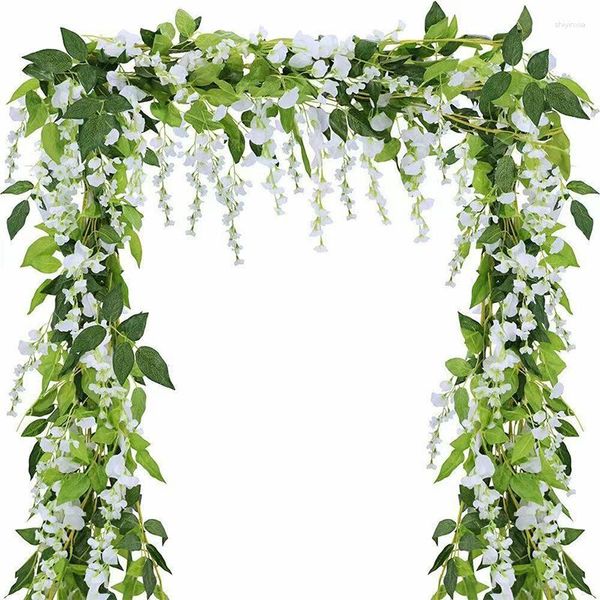 Flores decorativas YOMDID Artificial Wedding Vine Decor Ivy Decoración Real Touch Silk Flower String Home Hanging Garland Party