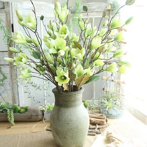 Decoratieve bloemen Zerolife 3D Silk Magnolia Branch Artificial Hoge kwaliteit Fake Flower For Wedding Decor Home Decoration Party Accessoire