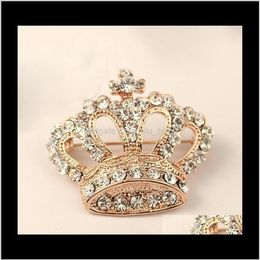 Decoratief kledingkristal voor vrouwen Wedding Bridal Shiny Ridestone Crown Dress Pin Zdms5 Pins Broches O6dth299U