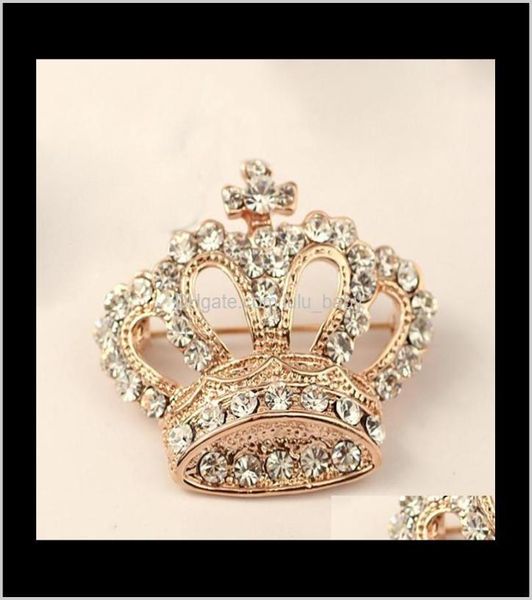 Crystal de vêtement décoratif pour femmes mariage nuptial robin de la couronne brillante épingle zdms5 broches o6dth3212317
