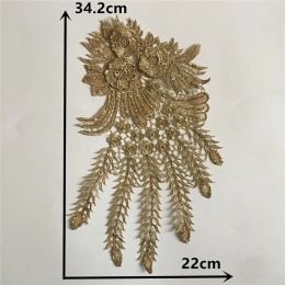 Applique décorative Gold et argent faux collier à paillettes broderies DIY Vêtements d'artisanat Supplies accessoires 1 pièce à vendre