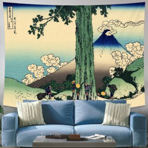 Decoratief huis Japans Tapestry Japan Mount Fuji Art Gedrukte Kanagawa Big Wave Wall Hanging