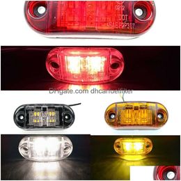 Decoratieve lichten 12 Volt/24 volt LED voor hulpmarkeringsvoertuigen Buitenkant Short Foam dubbelzijdige vrachtwagens Rood en Yellow Drop del Dhmzs
