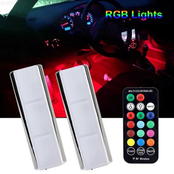 Luces decorativas 13 colores LED RGB luces interiores del coche lámparas ambientales inalámbrico pie piso puerta bombilla decorativa recargable accesorios automotrices L240109