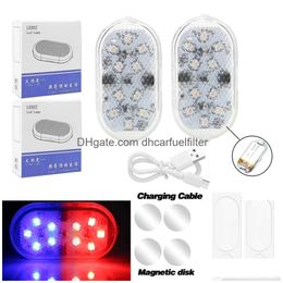 Lumières décoratives 2 PCS MAGNÉTIQUE CONTRÔLE LAMPE 10 LEDS SÉCURITÉ ANTI-COLLISION CAR VOINE AUVENCE DORTE AVERTISSEMENT LUMIN