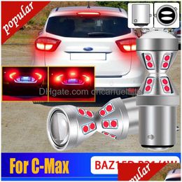 Lumières décoratives 2x canbus aucune erreur P21 / 4W 566 LED DE FREIN DE TAIR LED BB BAZ15D LAMPS FOR FORD C-MAX 2007 2009 2009 2010 2011 2012 20 DHTXP