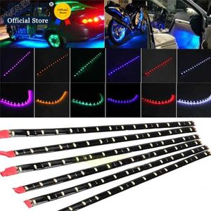 Decoratieve Verlichting 6/2 Stuks DC12V Motor LED Strip Bodemverlichting Voor Auto Motor Waterdicht Multi Kleur Breedte 1cmL240109