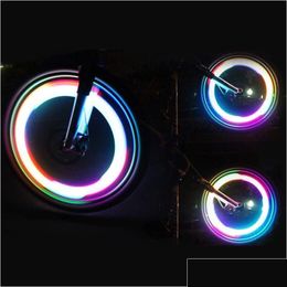 Lumières décoratives vélo LED vélo a parlé accessoires de lumière lampe flash étanche lumineux BB vélo roue pneu éclairage livraison directe A Otql7