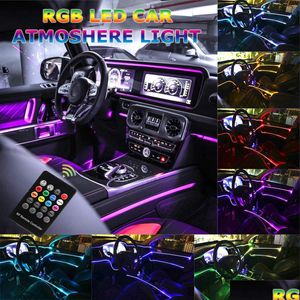 Decoratieve lichten auto interieur RGB LED stripverlichting - muziek neon accent 5 in 1 met 6 meter/236,22 inch decoratie atmosfeer DRO DH24M