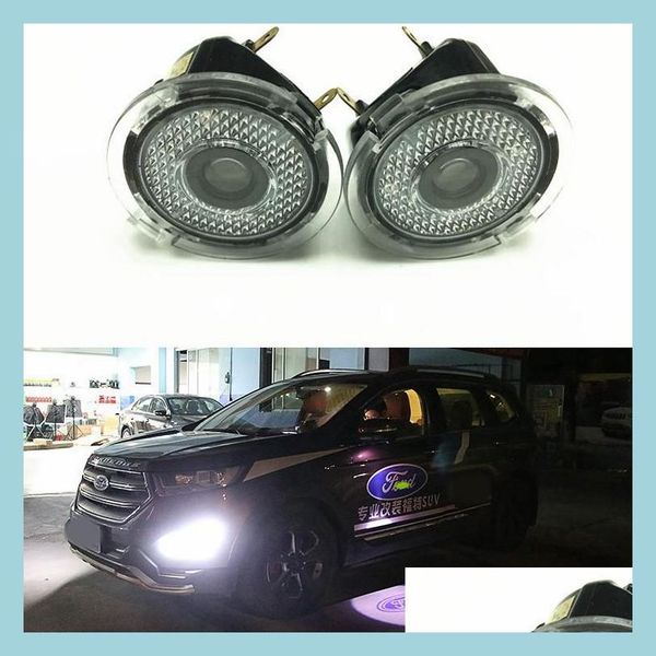 Luces decorativas para Ford Led Side Mirror Puddle Light Under Projector Logo Edgy Explorer Mondeo Taurus Everest Bbs Lamp Drop Deliv Dhtab