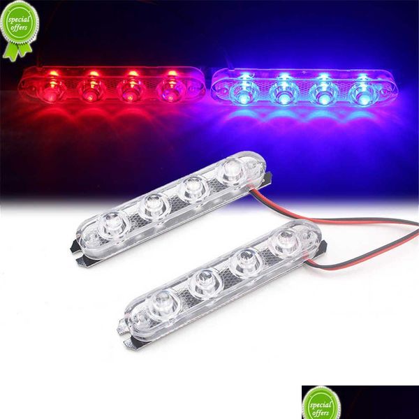 Luces decorativas Nuevo 1 par Policía LED Luz estroboscópica Flasher 3 Flash Estroboscopios Luz Estacionamiento Señal de advertencia de emergencia Entrega de caída Autom Otx8V