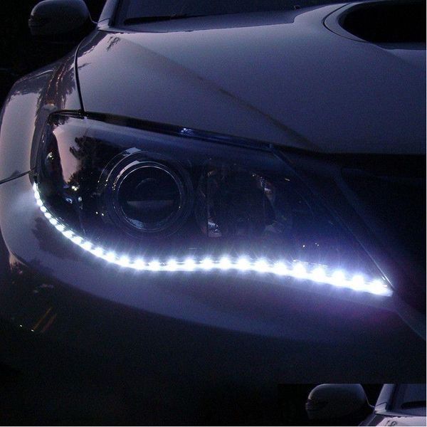 Luces decorativas Impermeable Coche Decorativo Flexible LED Tira de Alta Potencia 12V 30Cm 15Smd Luz de Circulación Diurna Drl Drop Entrega Autom Dhsit