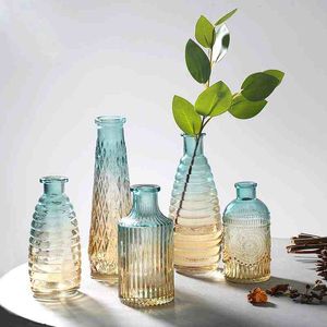 Decoratieve Nordic Decoratie Home Decor Vazen Interieur Vaas Glas Scandinavische bloem die groene installaties Hydrocultuurapparaat regelen T200703