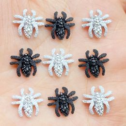 Decoratieve objecten 50 stks Mini Spider Flat Back Resin Cabochons Crystal Strass voor kleding sieradentas maken DIY Crafts 13mm 230822