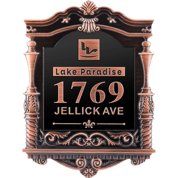 Objets décoratifs BILEEDA Numéro de maison extérieure Adresse vintage Plaque Plaque personnalisé Métal acrylique Signale Home Apartment Street Boîte aux lettres Plat de panneaux Places de porte 230810