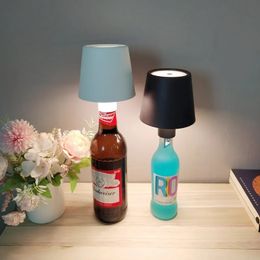 Decoratieve objecten Creatief Wijnfles Tafellamp Afneembaar Oplaadbaar Decoratieve bar Snoerloos Design LED Koffiebar Sfeer Nachtlampje 230928