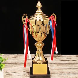 Decoratieve objecten aanpasbare Trofeo Trophy Contest Commercial Covered Metal Football Medal Souvenir Cup 230815