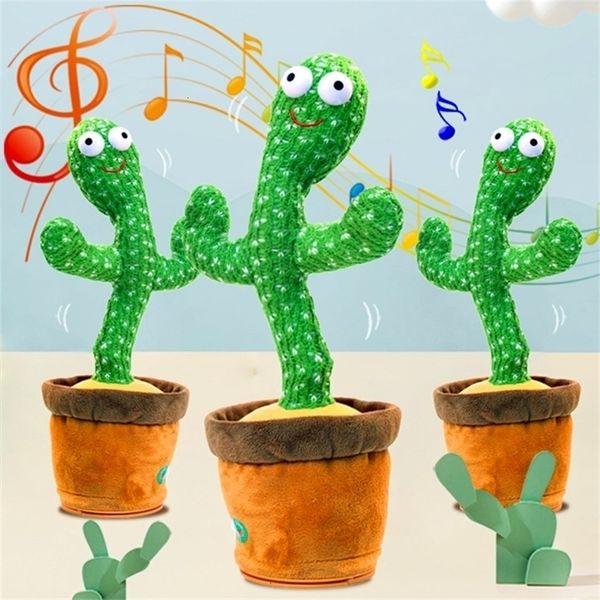 Objetos decorativos Bailar Cactus Juguete Repetir Hablar Carga USB Puede cantar Grabar Dansant Niños Eon Juguetes Regalo de cumpleaños 230531