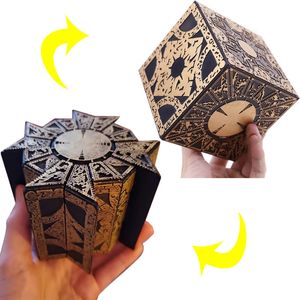 Objetos decorativos Figuritas 1 1 Hellraiser Cube Puzzle Box Extraíble Lamento Serie de películas de terror Función completa Accesorios de aguja Modelo Adornos 220928