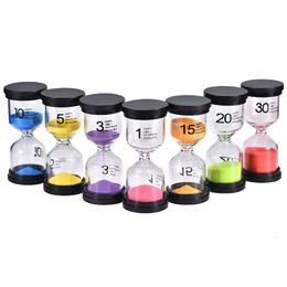 Decoratieve objecten Figurines 1 3 5 10 15 30 60 Minuten Handlijm Zand Watch Glazen klok Kinderen Kid Kerstcadeau Timer Glas Home Decor 230105