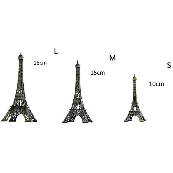 Objetos decorativos Figuras 1 Mini París Eiffel Tower Modelo de encimera Estatua Artálgica Aleación de talismán Adecuado para barra o decoración del hogar H240516