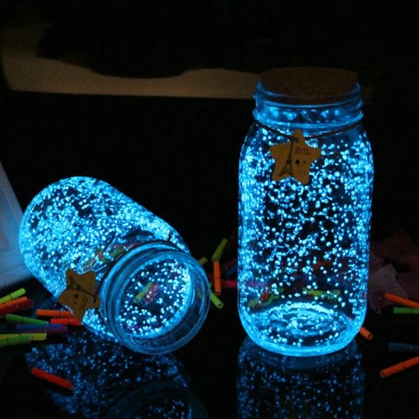 Objets décoratifs Figurines 10g Party DIY Fluorescent Particules super lumineuses Glow Pigment Bright Gravel Noctilucent Sand Glowing in the Dark Sand Powder