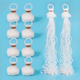 Objets décoratifs Figurines 10Pack Blanc Streamers Poppers Décorations de mariage Crackers en papier Jet à la main Confetti Streamer 230824