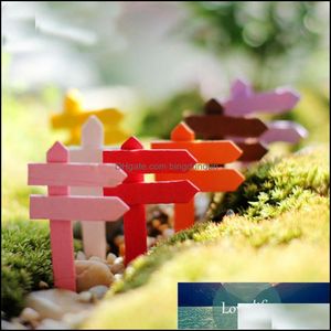 Objets décoratifs Figurines 10 Pcs Mini Miniature Bois Clôture Panneau Fée Jardin Décor Ornement Plante Pot Micro Paysage Bonsaï Othl7
